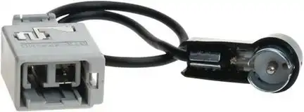 ACV Antennenadapter kompatibel mit Volvo S80 V70 V40 adaptiert von GT5 grau 2PP (m) auf ISO (m)