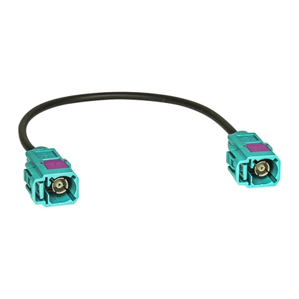 Fakra Antennen-Verlängerung 15cm Fakra (F) Buchse auf Fakra (F) Buchse Kabel RG174 Typ Z codiert