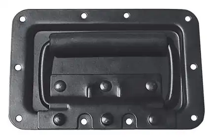 11111Boxentragegriff 0772.10848 2mm Stahl schwarz klappbar mit Feder 