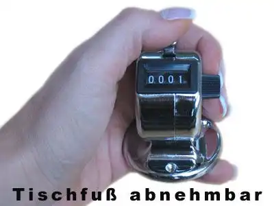 Mechanischer Handzähler / Stückzähler Klicker Counter mit Tischfuß 0772.03487