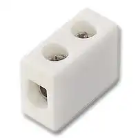 11111Porzellan-Klemme Lüster-Klemmleiste 1-fach bis 2.5mm² 