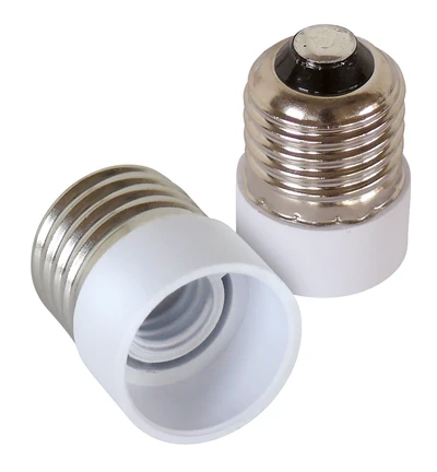 Leuchtmittel Adapter 2er-Set max. 100 Watt adaptiert von E27 auf E14 
