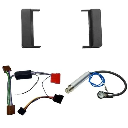 Radioeinbauset kompatibel mit Audi A4 A6 1-DIN schwarz 