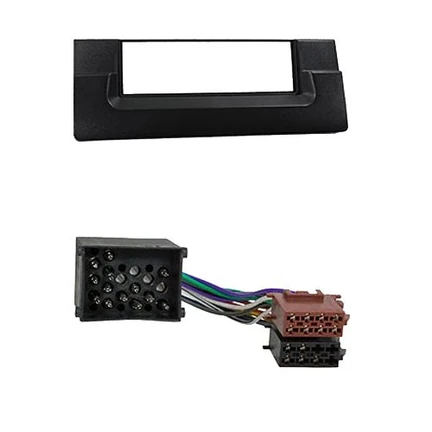 Radioeinbauset kompatibel mit BMW 5er X5 (E39) (E53) 1-DIN schwarz Rundpin-Anschluss