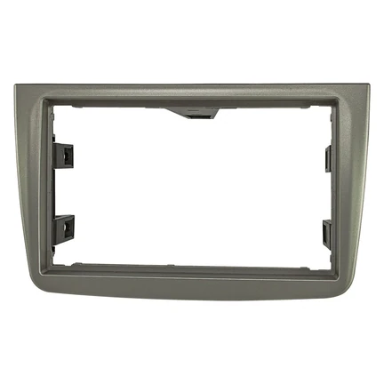 Doppel DIN Radioblende kompatibel mit Alfa Romeo Mito (ZAR 955) dunkelsilber glänzend 2008 bis 2013