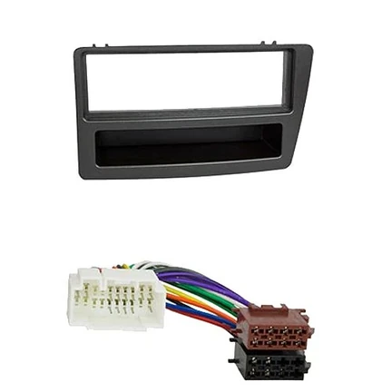 Radioeinbauset kompatibel mit Honda Civic 1-DIN mit Fach anthrazit bis Bj. 2003 mit automatischer Klima