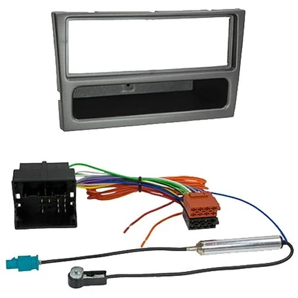 Radioeinbauset kompatibel mit Opel Vectra Signum 1-DIN mit Fach anthrazit metallic ab Bj. 2005