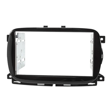 Doppel DIN Radioblende kompatibel mit Fiat 500 ab 2016 500 Abarth Piano Lack schwarz Fzg. mit Uconnect 5