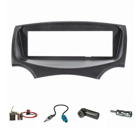 11111Radioblende Set kompatibel mit Ford KA RU8 Bj.2009-2017 mit Radioadapter ISO Fakra Antennenadapter DIN ISO Can-Bus Modelle