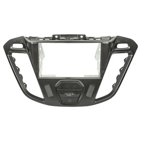 11111Doppel DIN Radioblende HQ kompatibel mit Ford Transit Custom Transit Tourneo Custom anthrazit ab 2012 mit Warnblinkschalter