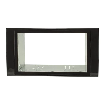 Doppel DIN Radioblende Set kompatibel mit Ford Focus 2 Fiesta C-Max S-Max Galaxy Mondeo Kuga Transit Piano Lack schwarz mit Einbaukit