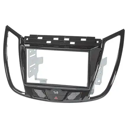 Doppel DIN Radioblende kompatibel mit Ford C-Max Kuga DXA DM2 2012 Piano Lack mit Warnblinkschalter