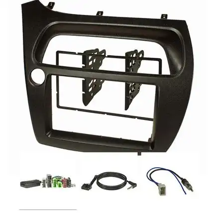 11111Doppel DIN Radioblende kompatibel mit Honda Civic schwarz inklusive Lenkradadapter auf Pioneer + Antennenadapter