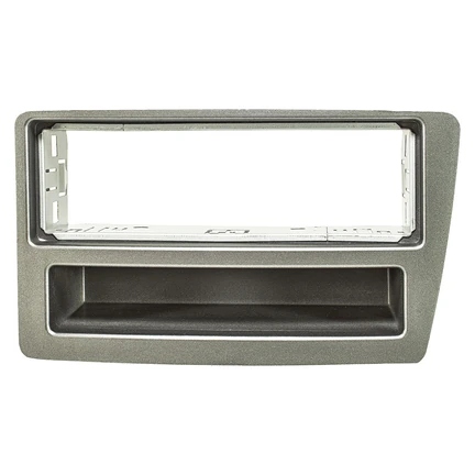 Radioblende Metallschacht kompatibel mit Honda Civic (2001-2006) Fahrzeuge m. automatischer Klimaanlage silber
