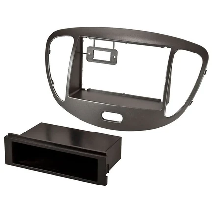 Radioblende kompatibel mit Hyundai i10 1-DIN mit Fach schwarz Bj. 2008 - 2013