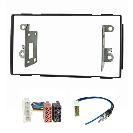 Doppel DIN Radioblende Set kompatibel mit Nissan Qashqai Bj.2007-2013 Radioadapter Antennenadapter