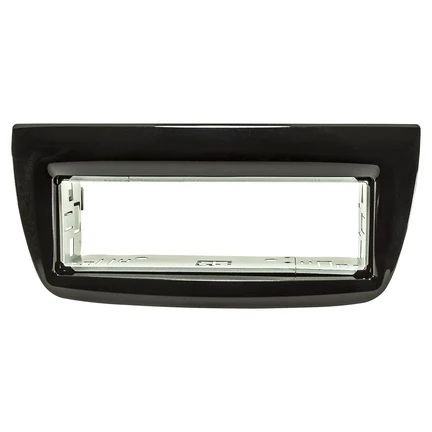 Radioblende Metallschacht kompatibel mit Opel Fiat Combo Doblo D (263) ab 2012 Piano Lack schwarz
