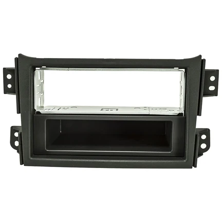 Radioblende Metallschacht kompatibel mit Opel Agila B Suzuki Splash schwarz