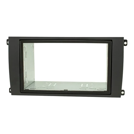 Doppel DIN Radioblende Set kompatibel mit Porsche Cayenne 9PA ab 2002-2010 schwarz