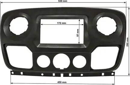 11111Radioblende kompatibel mit Nissan Renault Opel NV400 Master Movano 2 DIN schwarz matt
