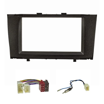 Doppel DIN Radioblende Set kompatibel mit Toyota Avensis T27 2008-2018 schwarz