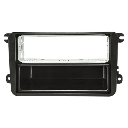 Radioblende Metallschacht kompatibel mit VW Golf 5+6 Touran Passat 3C Caddy EOS Skoda Octavia schwarz