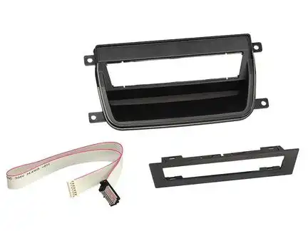 11111Fach zur Verlagerung des Sitzheizungschalters kompatibel mit BMW 3er (E90) 2-DIN mit Fach schwarz