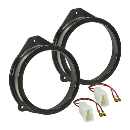tomzz Audio Lautsprecher Adapter Set kompatibel mit Audi Seat Lamborghini A3 A4 A8 R8 Q7 Exeo Gallardo Ringe + Adapterkabel adaptiert auf 165er Lautsprecher
