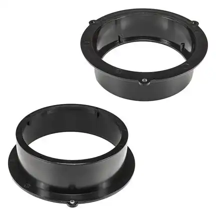 11111Lautsprecher Adapter Set kompatibel mit Audi Seat A3 A4 A5 A6 A8 Q3 Q5 Q7 TT Leon Ringe + Adapterkabel adaptiert auf 165er Lautsprecher