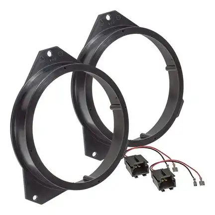 11111Lautsprecher Adapter Set kompatibel mit Citroen Peugeot Berlingo Partner Ringe + Adapterkabel adaptiert auf 165er Lautsprecher