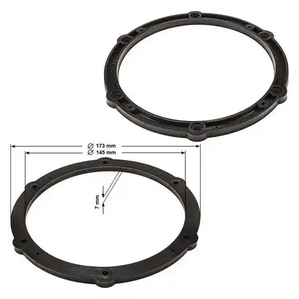 11111Lautsprecher Adapterringe kompatibel mit Toyota Citroen Peugeot Opel Aygo Proace C1 C4 Jumpy DS4 107 208 308 RCZ Expert Partner Vivaro adaptiert auf 165er Lautsprecher