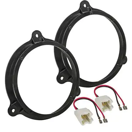 Lautsprecher Adapter Set kompatibel mit Dacia Renault Opel Nissan Ringe + Adapterkabel adaptiert auf 165er Lautsprecher