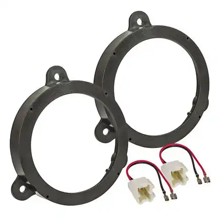 11111Lautsprecher Adapter Set kompatibel mit Dacia Sandero Logan Ringe + Adapterkabel adaptiert auf 130er Lautsprecher