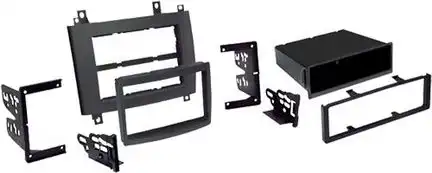 11111Radioblende kompatibel mit Cadillac CTS SRX 2-DIN-Set mit Fach schwarz 