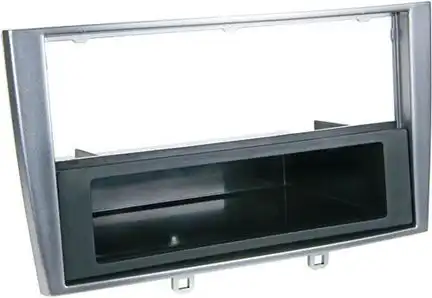 Radioblende kompatibel mit Peugeot 308 308 SW 308 CC (4) 2-DIN mit Fach silber