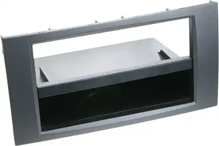11111Radioblende kompatibel mit Ford Fiesta Focus Fusion Galaxy Kuga S-Max Transit 2-DIN mit Fach anthrazit