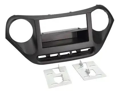 ACV Radioblende kompatibel mit Hyundai i10 (IA) 2-DIN mit Fach schwarz ab Bj. 11/2013