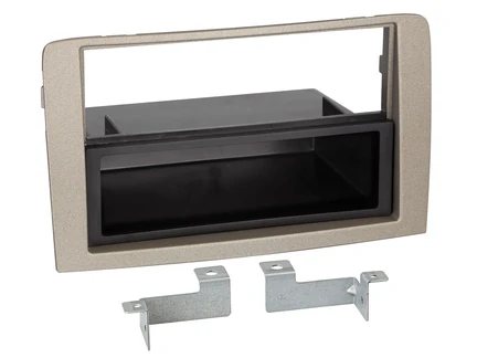 ACV Radioblende kompatibel mit Lancia Fiat Musa Idea (350) 2-DIN mit Fach anthrazit 2003-2012