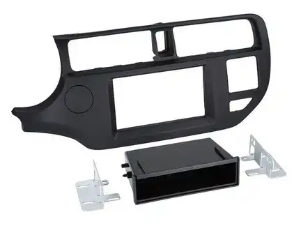 ACV Radioblende kompatibel mit Kia Rio (UB) 2-DIN mit Fach schwarz Bj. 09/2011 - 03/2015