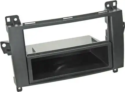 Radioblende kompatibel mit VW Crafter 2-DIN mit Fach schwarz 