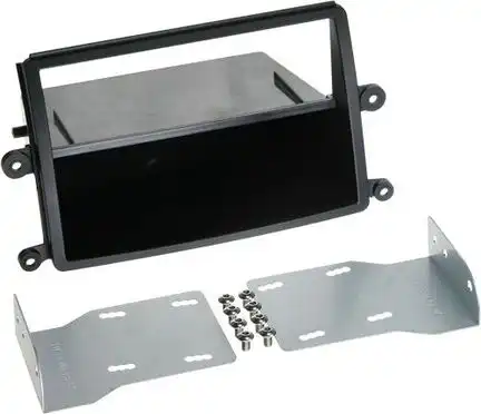 11111Radioblende kompatibel mit Mitsubishi L200 (KAOT) 2-DIN schwarz ab Bj. 2006
