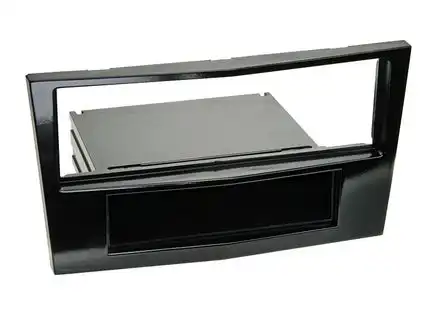 11111Radioblende kompatibel mit Opel Astra Corsa Zafira H D B 2-DIN mit Fach Piano Lack schwarz