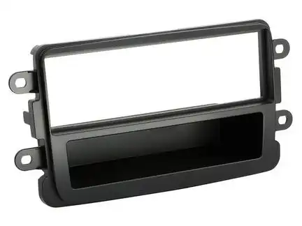 11111Radioblende kompatibel mit Dacia Dokker Duster Lodgy Sandero 1-DIN mit Fach schwarz ab Bj. 2012
