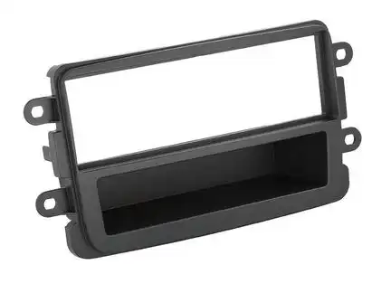 11111Radioblende kompatibel mit Dacia Dokker Duster Lodgy Sandero 1-DIN mit Fach dunkelgrau ab Bj. 2012