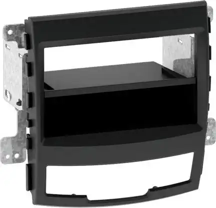 11111Radioblende kompatibel mit SsangYong Korando (CK) 2-DIN mit Fach schwarz Bj. 2010 - 2013