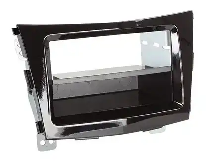 11111Radioblende kompatibel mit SsangYong Tivoli 2-DIN mit Fach Piano Lack schwarz ab Bj. 2015