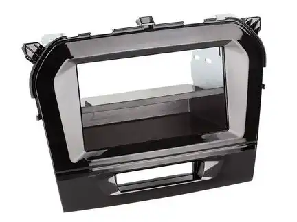 11111Radioblende kompatibel mit Suzuki Vitara (LY) 2-DIN mit Fach Piano Lack schwarz ab Bj. 04/2015