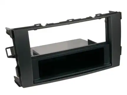 ACV Radioblende kompatibel mit Toyota Auris (E15J/E15UT) 2-DIN mit Fach schwarz Bj. 03/2007 - 10/2012