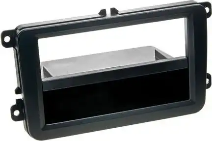 11111Radioblende kompatibel mit VW diverse Modelle 2-DIN mit Fach schwarz ab Bj. 2003