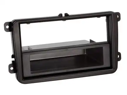 11111Radioblende kompatibel mit VW diverse Modelle 2-DIN mit Fach schwarz ab Bj. 2003